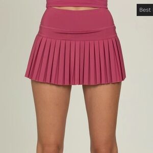 Gold Hinge Pleated Tennis Skirt Raspberry Small New With Tags‎